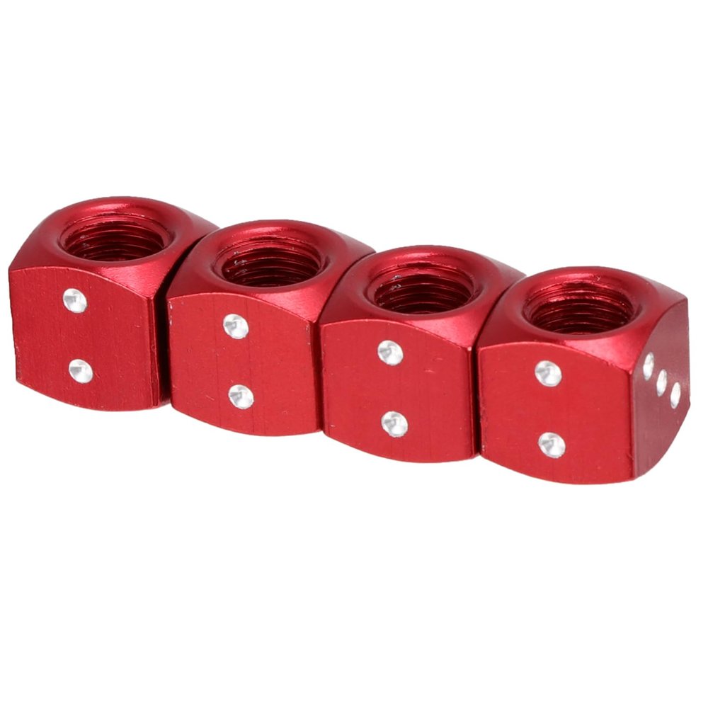 Mikinona 4pcs Aluminum Alloy Bike Tire Valve Caps Red Dust Covers for Preventing Leakage and Dirt Easy Installation for Motorcycles Cars and Suvs