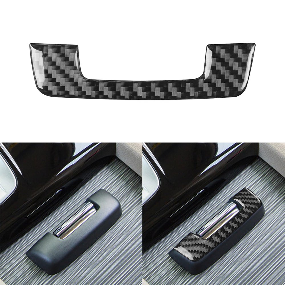 Car Center Console storage box Handle Trim Center Armrest Cover Decals Real Carbon Fiber Interior Accessories Compatible with Honda Ridgeline 2017-2023 / Pilot 2016-2022 / Passport 2019-2023 Black