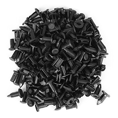 100Pcs Plastic Rivets Fastener Push Clips Black for Car Auto Fender, 100PCS Car Bumper Clips Push Retainers Automotive Nylon Plastic Bumper Fastener Rivet Clips Set Plastic Rivets