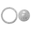 INFINAUTO Universal Car Engine Start Stop Button Cover, Bling One Click Push Start Button Ring Sticker Faux Crystal Rhinestone Ignition Button Trim with Hole White, 1 Set view 1