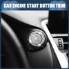 INFINAUTO Universal Car Engine Start Stop Button Cover, Bling One Click Push Start Button Ring Sticker Faux Crystal Rhinestone Ignition Button Trim with Hole White, 1 Set view 3
