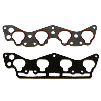 Engine Intake Manifold Gasket Set Compatible with 1996-1997 for Honda Civic del Sol 1.6L;1996-2000 for Honda Civic 1.6L, OE# MS91553 MS16341