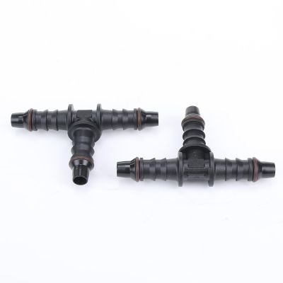 AC PERFORMANCE Plastic 5/16" Barb Tee, T Splitter Fuel Quick Connector, Pack of 2