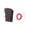 SUNBREATH Compatible with DIY Genuine Black Leather Gear Shift Knob Cover Interior Accessories Protective Decoration for Honda HR-V 2023 2024 2025 Red Stitches view 2