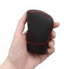 SUNBREATH Compatible with DIY Genuine Black Leather Gear Shift Knob Cover Interior Accessories Protective Decoration for Honda HR-V 2023 2024 2025 Red Stitches view 3