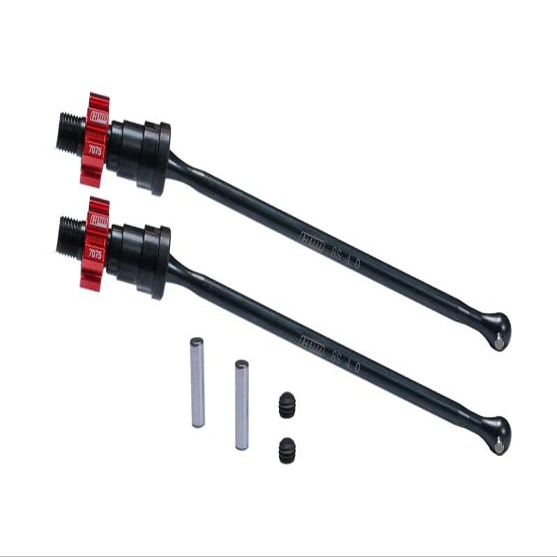 4140 Medium Carbon Steel Front Or Rear Driveshaft with 7075 Aluminum Alloy Hex for Traxxas 1:5 X Maxx 8S 77086-4 / X Maxx Ultimate 8S 77097-4/1:6 Sand Car 8S 109076-4 Upgrades - Red