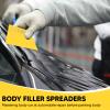 3 Pieces Auto Body Filler Spreaders Pp Putty Tool Flexible Edge Yellow for Car Foil Installation Tool Versatile view 3