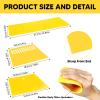 3 Pieces Auto Body Filler Spreaders Pp Putty Tool Flexible Edge Yellow for Car Foil Installation Tool Versatile view 4
