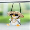 LXQTAO Trendy & Creative Little Duck Car Pendant A Cartoon Swing Duck Rearview Mirror Accessory for Automotive Interior Mirrors. (Yellow Rich Duck) view 4