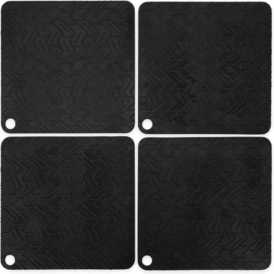 Camco CMC44529 9.5 x 10 in. Flexible Base Pad for Leveling Blocks Black - Pack of 4