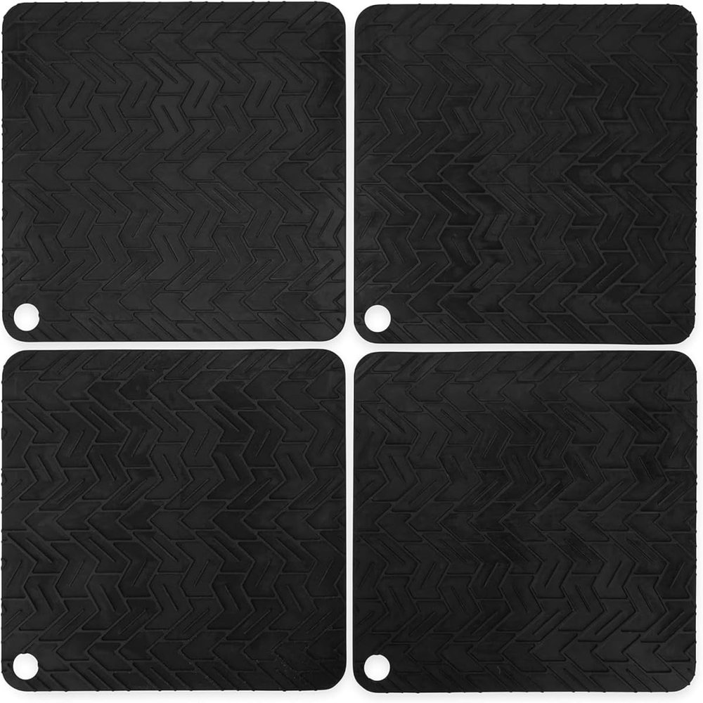 Camco CMC44529 9.5 x 10 in. Flexible Base Pad for Leveling Blocks Black - Pack of 4