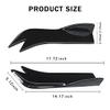 OtpOutopa Universal Rear Diffuser Car Spoiler, Rear Bumper Lip Body Canard Spoilers Black Lip Side Skirt Spoiler Splitter Protector Exterior Decoration Trim Kit Anti-Scratch (17.7inch,Smooth Black) view 4