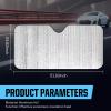 Dawfall Pack-1 Universal Front Windshield Sun Protector, Shade, Heat Shield (Silver #51.1" x 23.6") view 2