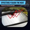 Dawfall Pack-1 Universal Front Windshield Sun Protector, Shade, Heat Shield (Silver #51.1" x 23.6") view 3