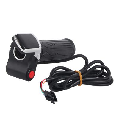Electric Throttle Grip, 36V 48V Speed Governing Twist Throttle with LCD Display and Switch for Mini 6 Cores