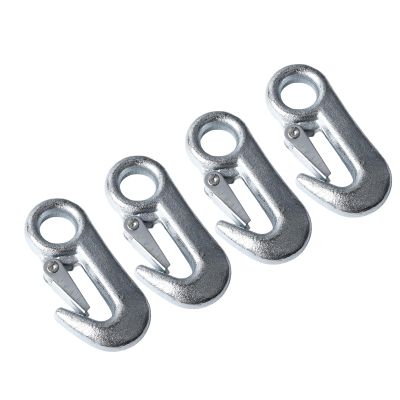 4Pcs Trailer Snap Hook Set with Safety, Sturdy Iron Tow Hooks for Towing Trailers, Yachts, Motorcycles