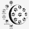 Dog Paw Prints Texture Spare Tire Cover Composed Black and White Wheel Covers for RV Tires Camper Tire Case Protectors for Trailer Rv SUV Truck Travel Trailer 15 in view 4