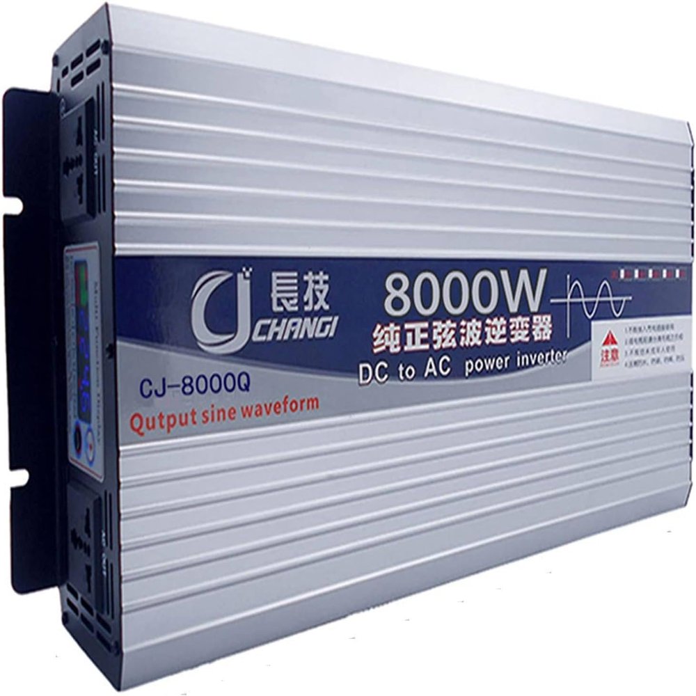 kubeier 6000W 8000W 10000W 12000W Pure Sine Wave Power Inverter 12V 24V 48V 60V DC to 110V 220V AC Converter with LED Display for Car/RV Home Solar System,8000W-12Vto110V