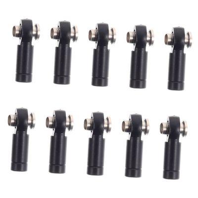 VICASKY 10pcs Link Rod Ball Joint Heads for Rc Cars Compatible with Tamiya Hsp Axial Metal Construction for Crawler Trucks Black