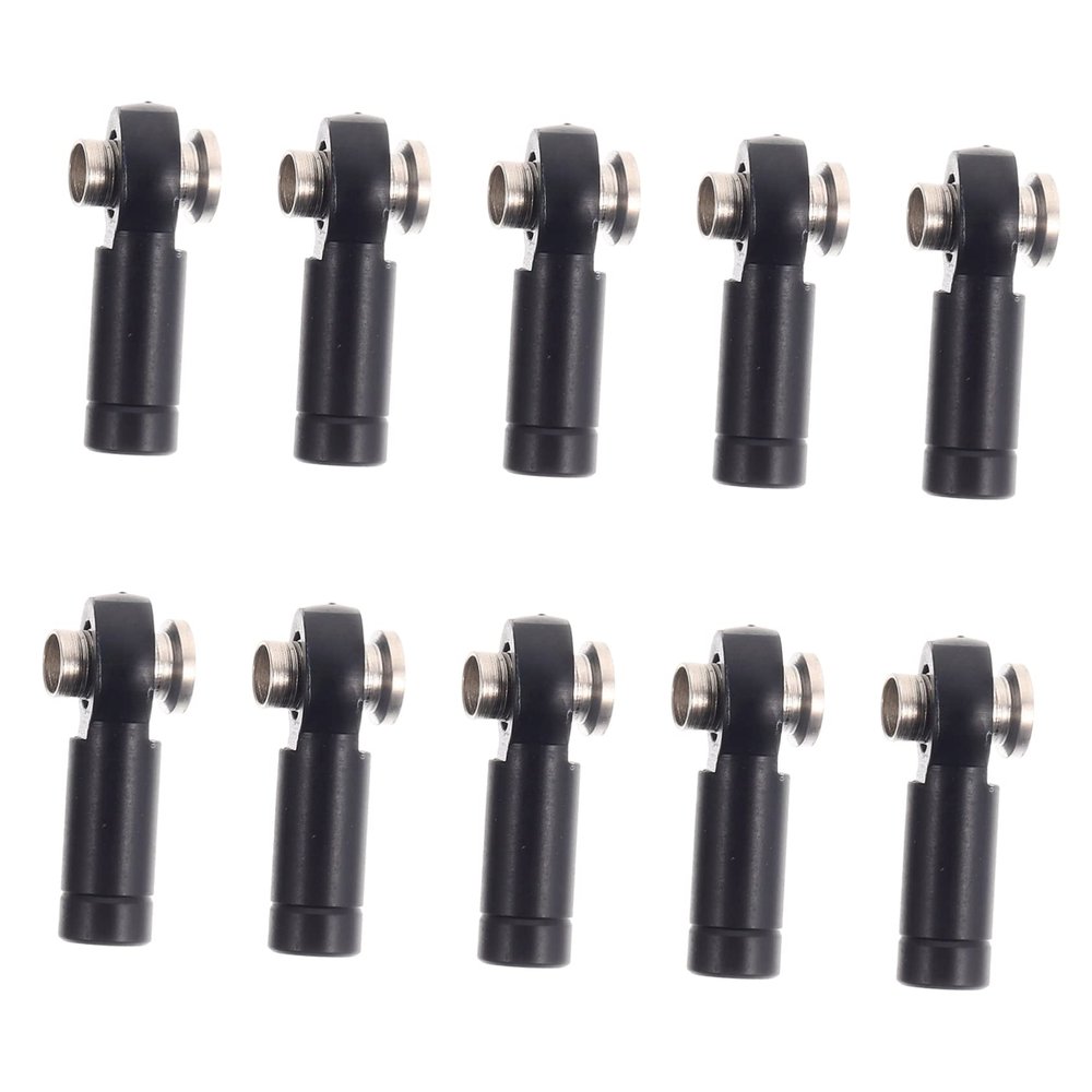 VICASKY 10pcs Link Rod Ball Joint Heads for Rc Cars Compatible with Tamiya Hsp Axial Metal Construction for Crawler Trucks Black