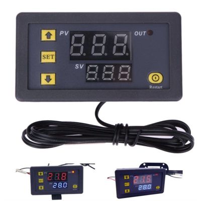 POWTAXBJGD AC 110V 220V T3230 24V Digital Time Delay Relay LED Display Cycle Timer Control Switch Adjustable Timing Relay Time Delay Switch (Size : AC110-220V Red Blue)