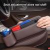 XLATD Cup Holder Gap Bag,Car Seat Storage Box,Car Leather Cup Holder Gap Bag,Car Gap Filler,No Logo Leather Car Seat Storage Box with Water Cup Holder (Black,Mix) view 2