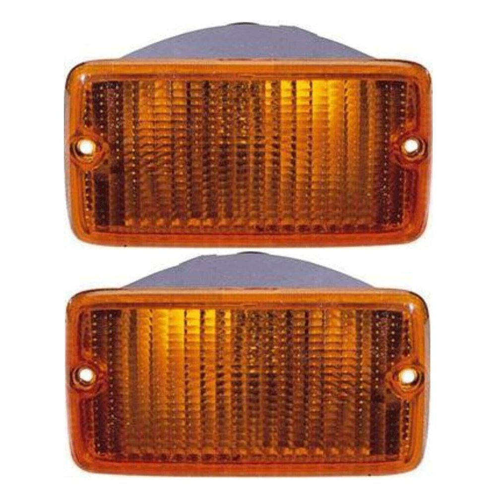 Parts Oasis For Jeep Wrangler Front Driver and Passenger Side Turn Signal Lights without Bulbs Sport Utility CH2520131 Compatible For Jeep Wrangler 97-00 Replaces OE Number 55055020AD 55055020AE