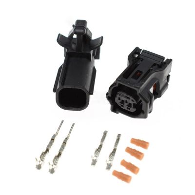 LIANGMEI Qingqing Store 1/5/10/20 Kits PA66 Black 2 Pin Male Female Wheel Speed Sensor Plug Connector with Pins 6188-4797 6189-1161 (Color : Male Female Set, Size : 1set)