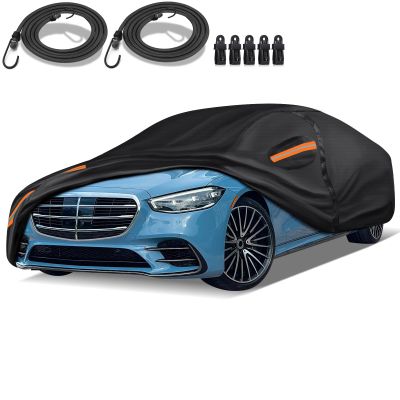 QUYDDC 16-Layer Special Full Car Cover Fit for 2006-2023 MERC-edes Benz S Series S400 S550 S63 AMG, Ultra Heavy 600D Oxford Cloth, All-Weather Protection Summer Sun Exposure Winter Snow Rain Dust UV