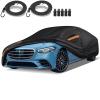 QUYDDC 16-Layer Special Full Car Cover Fit for 2006-2023 MERC-edes Benz S Series S400 S550 S63 AMG, Ultra Heavy 600D Oxford Cloth, All-Weather Protection Summer Sun Exposure Winter Snow Rain Dust UV view 1