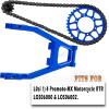 hopsupRC Steel Roller Chain&Rear Swing Arm&Rear Hub Chain Sprocket Gears&Front Sprocket&Chain Guard Protector&Rear Wheel Hub Hex Upgrades for L0Si 1/4 Promoto-MX Motorcycle RTR FXR,Navy Blue view 2