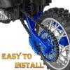 hopsupRC Steel Roller Chain&Rear Swing Arm&Rear Hub Chain Sprocket Gears&Front Sprocket&Chain Guard Protector&Rear Wheel Hub Hex Upgrades for L0Si 1/4 Promoto-MX Motorcycle RTR FXR,Navy Blue view 3