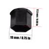 QPINGH 20PCS Car Wheel Nut Caps, 19mm Universal Lug Nut Covers Bolt Caps, Auto Hub Screw Protector with Remover Tool, Black view 2