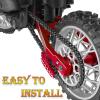 hopsupRC Upgrades Parts Manganese Steel Roller Chain&Rear Swing Arm& Rear Hub Chain Sprocket Gears&Steel Front Sprocket for L0Si 1/4 Promoto-MX Motorcycle RTR FXR,Red with Silver view 4