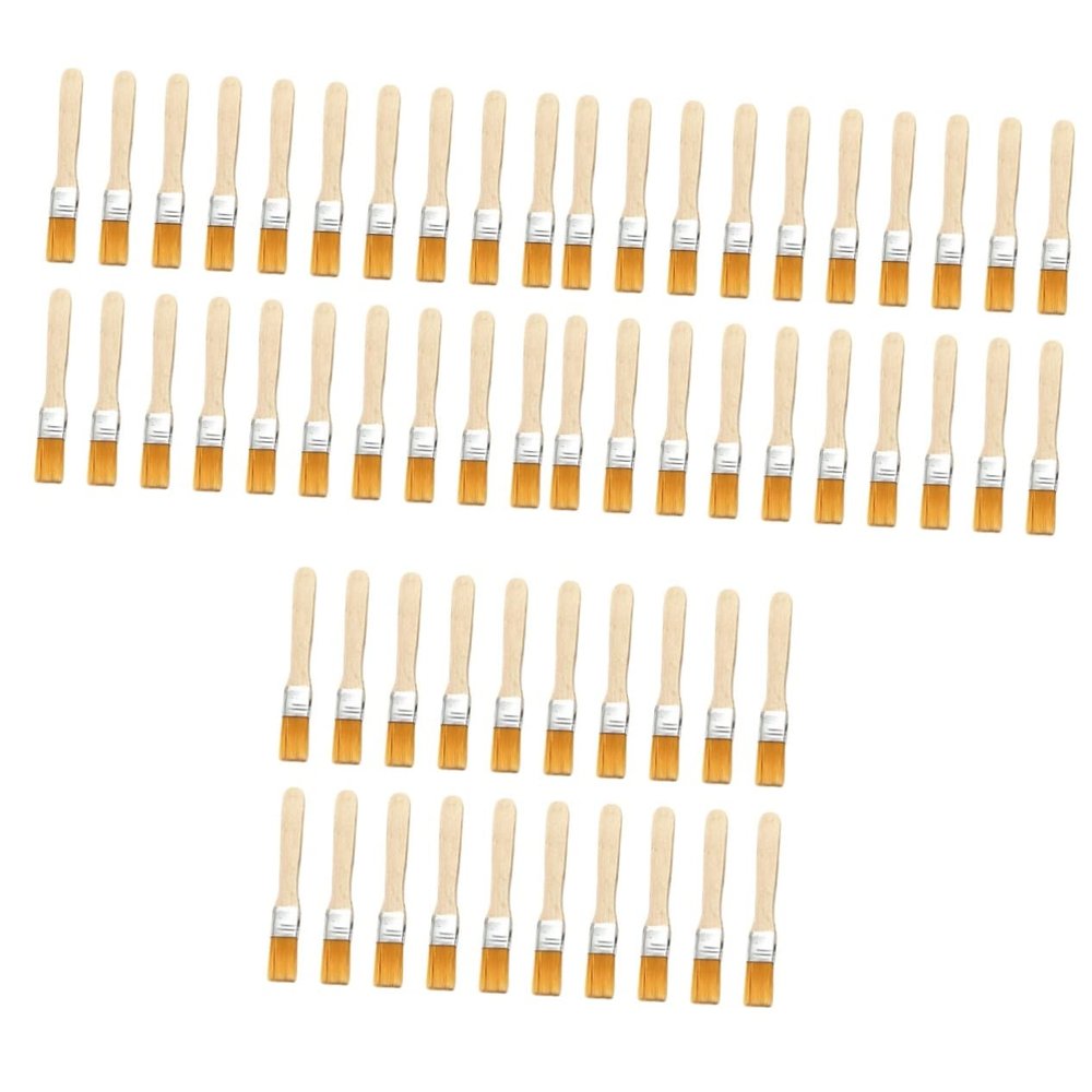 FRCOLOR 60pcs Wooden Handle Small Brush for Keyboard Cleaning Paint Brush Dedusting Tool