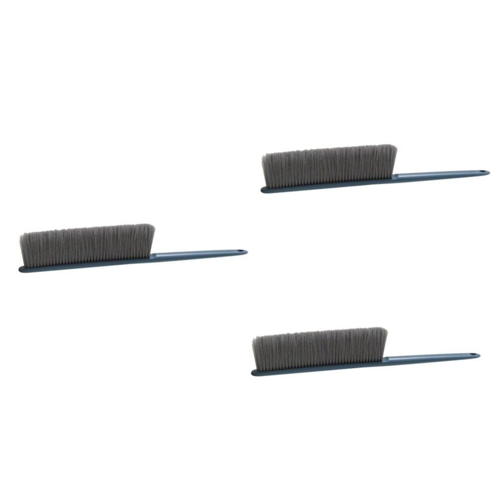FRCOLOR 3pcs Long Handle Carpet Brush Dusting Brush for Bed Sofa Floor Cleaning Hair Remover Household Cleaning Supplies Dark