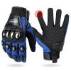 Deflife Motorcycle Gloves Air Flow Steel Knuckle Touchscreen BMX MX ATV MTB Motocross Dirt Bike Racing Downhill Gloves (Blue, Medium) view 1