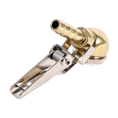 Pissente High Strength Clip On Ball Foot Air Chuck Tire Inflator Gauge Fitting Tool, Made of Zinc Alloy Plating Copper Material, Universal Quick Connector for Tire Valve
