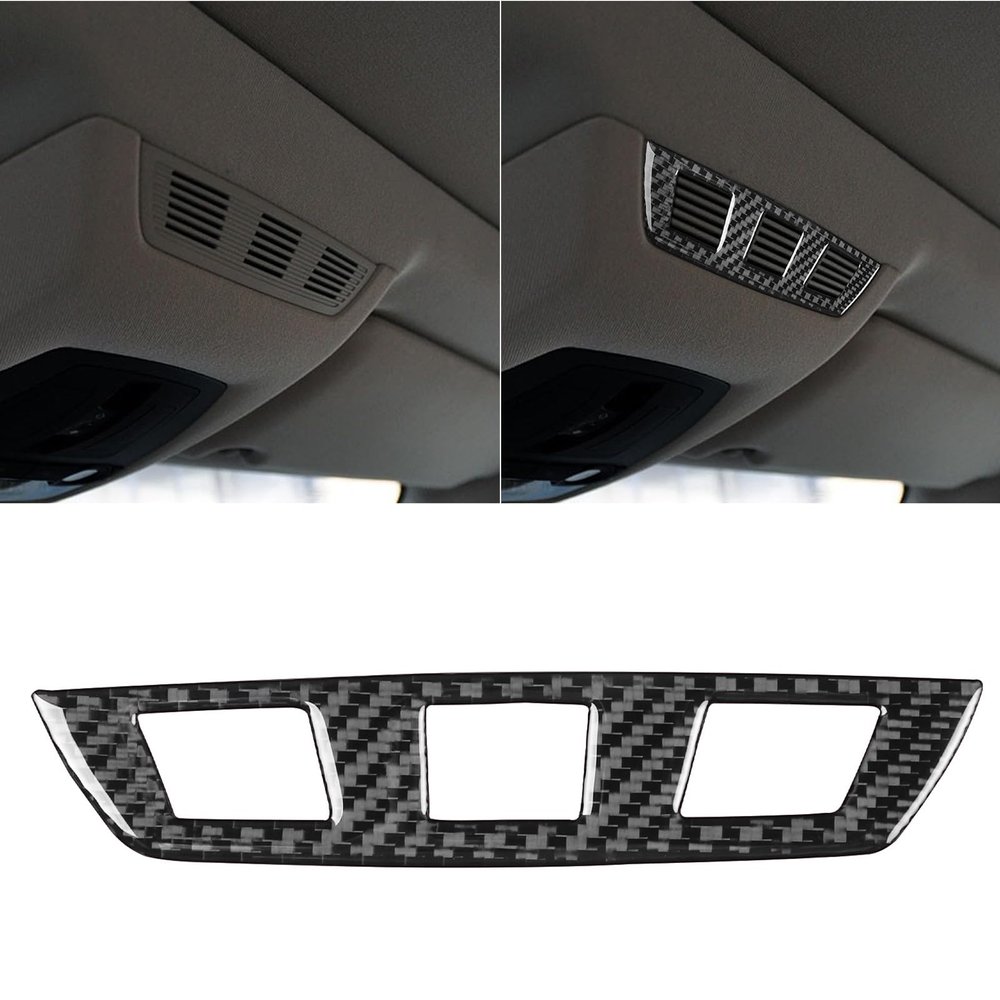 JKYUKU Real Carbon Fiber for BMW Accessories Front Roof Center Air Vents