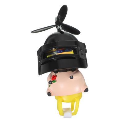 ABOOFAN Delicate Pig Bike Ornament Propeller Helmet Cute Handlebar Decor for Bicycles Motorcycles and Home Display Unique Pig Figurine for Creative