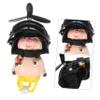 ABOOFAN Delicate Pig Bike Ornament Propeller Helmet Cute Handlebar Decor for Bicycles Motorcycles and Home Display Unique Pig Figurine for Creative view 3