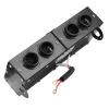 Car Heater Defogger Auto 4 Hole Heating Fan 12V 800W Iron, 31x13x7cm, Black view 4
