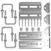 4 PCS 8" Galvanized Swivel Top Bunk Bracket Kit for 3" x 1.5", 3" x 2 " and 3" x 3" Boat Trailer Crossmember, Boat Trailer Bunk Brackets, Square U-Bolts view 1