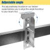 4 PCS 8" Galvanized Swivel Top Bunk Bracket Kit for 3" x 1.5", 3" x 2 " and 3" x 3" Boat Trailer Crossmember, Boat Trailer Bunk Brackets, Square U-Bolts view 3