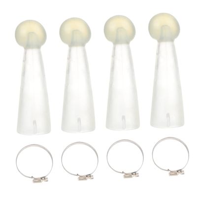 ORFOFE 2pairs Cattle Horn Protective Covers of Silicone Bull Horns for Farm Animals Silicone Material Random Color