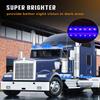cciyu 10x 3/8" 6 Led Blue Light LED Marker Clearance Indicator Light Front Rear Tail Lamp Amber LED Side Marker Lights Heavy Truck Lighting Trailer Truck Trailer RV Cab Boat Bus Lorry view 2