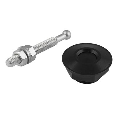 GLEAVI 2pcs Mini Push Button Hood Lock Set Aluminum Alloy Engine Bonnet Lock Wear-Resistant Heat-Resistant Secures Engine Bay for Automotive Recreational Vehicles Black