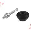 GLEAVI 2pcs Mini Push Button Hood Lock Set Aluminum Alloy Engine Bonnet Lock Wear-Resistant Heat-Resistant Secures Engine Bay for Automotive Recreational Vehicles Black view 3