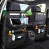 TEDATATA Foldable Car Backseat Organizer, Multifunctional Leather Storage Bag, with Dining Table & 7 Storage Pockets, Protector Kick Mats, Easy to Clean view 1