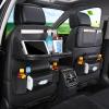 TEDATATA Foldable Car Backseat Organizer, Multifunctional Leather Storage Bag, with Dining Table & 7 Storage Pockets, Protector Kick Mats, Easy to Clean view 2